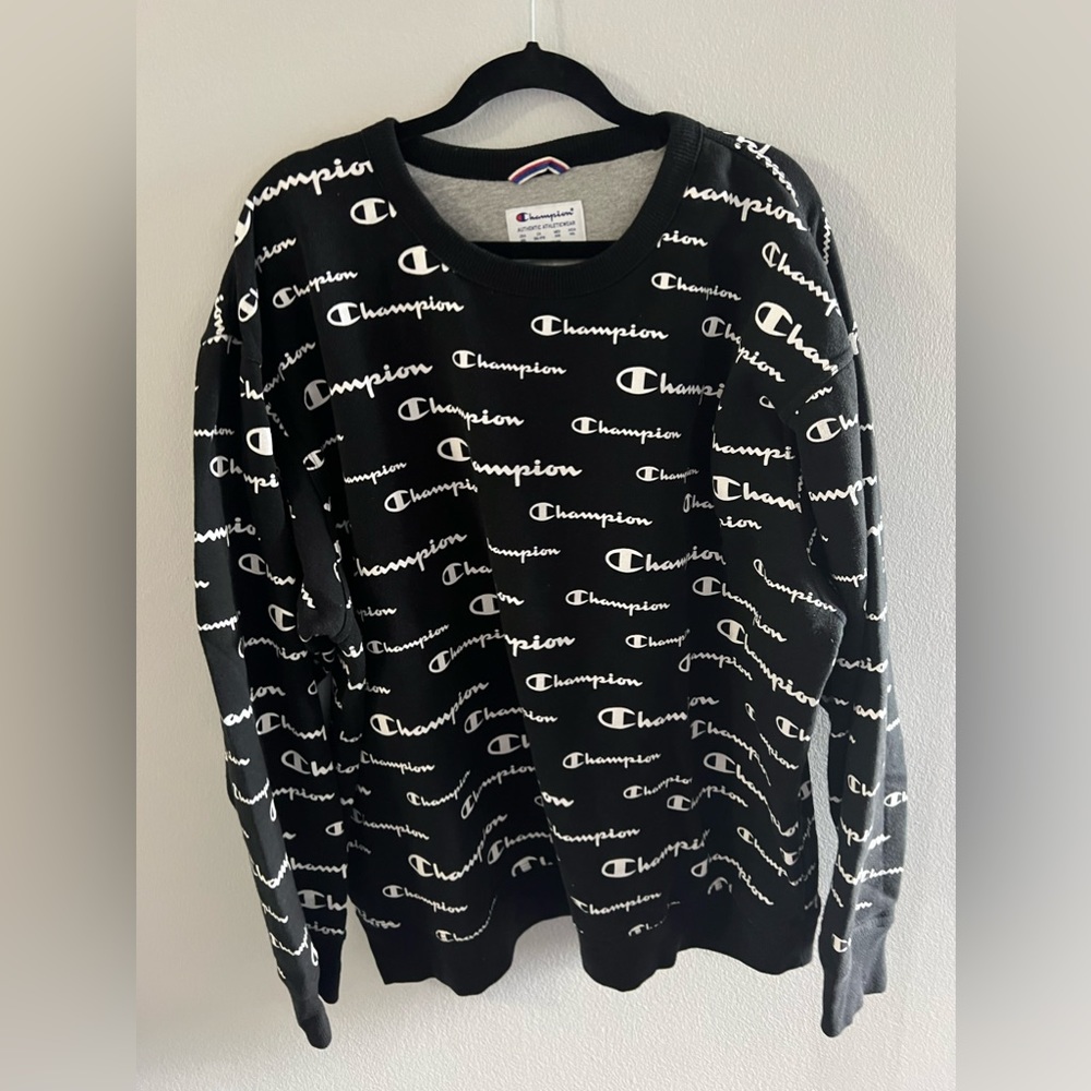 BLACK AND WHITE CLASSIC CHAMPION SWEATSHIRT MENS XXL